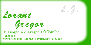 lorant gregor business card